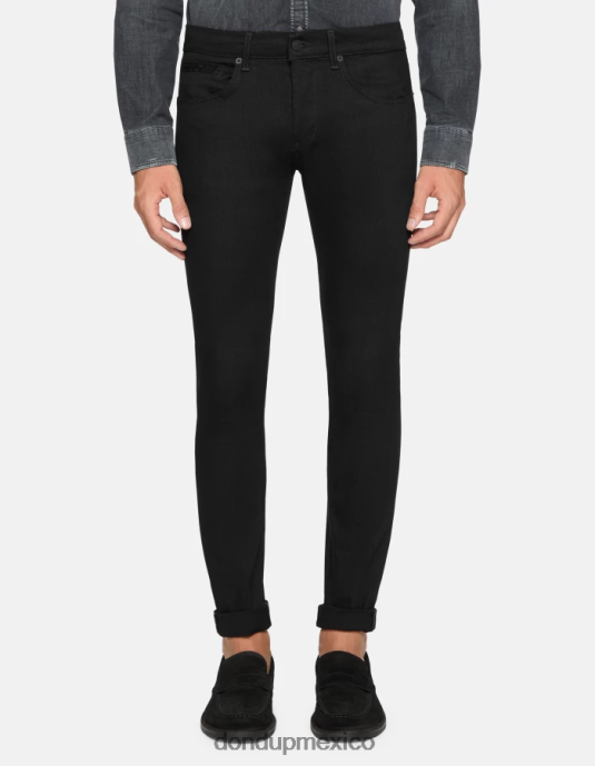 negro DONDUP hombres jeans ajustados george en denim elástico vestir D0VXD635